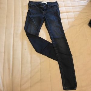 Abercrombie kids dark wash super skinny jeans