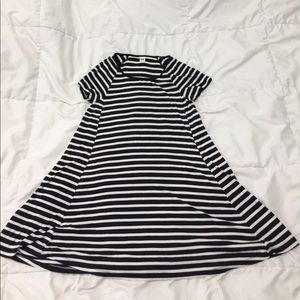 navy striped dress
