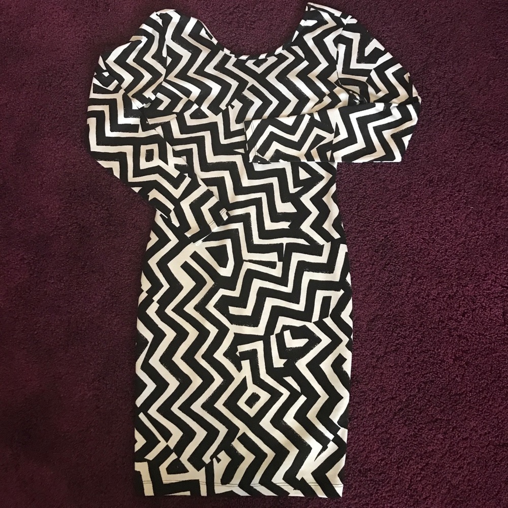 H&M Black & White Zebra Dress