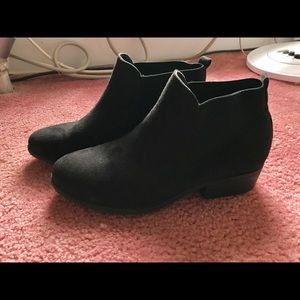 black suede ankle boots