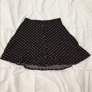 button up flower skirt