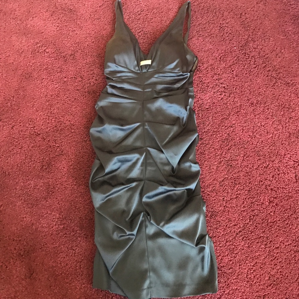 Elegant Dark Blue Fitted Dress