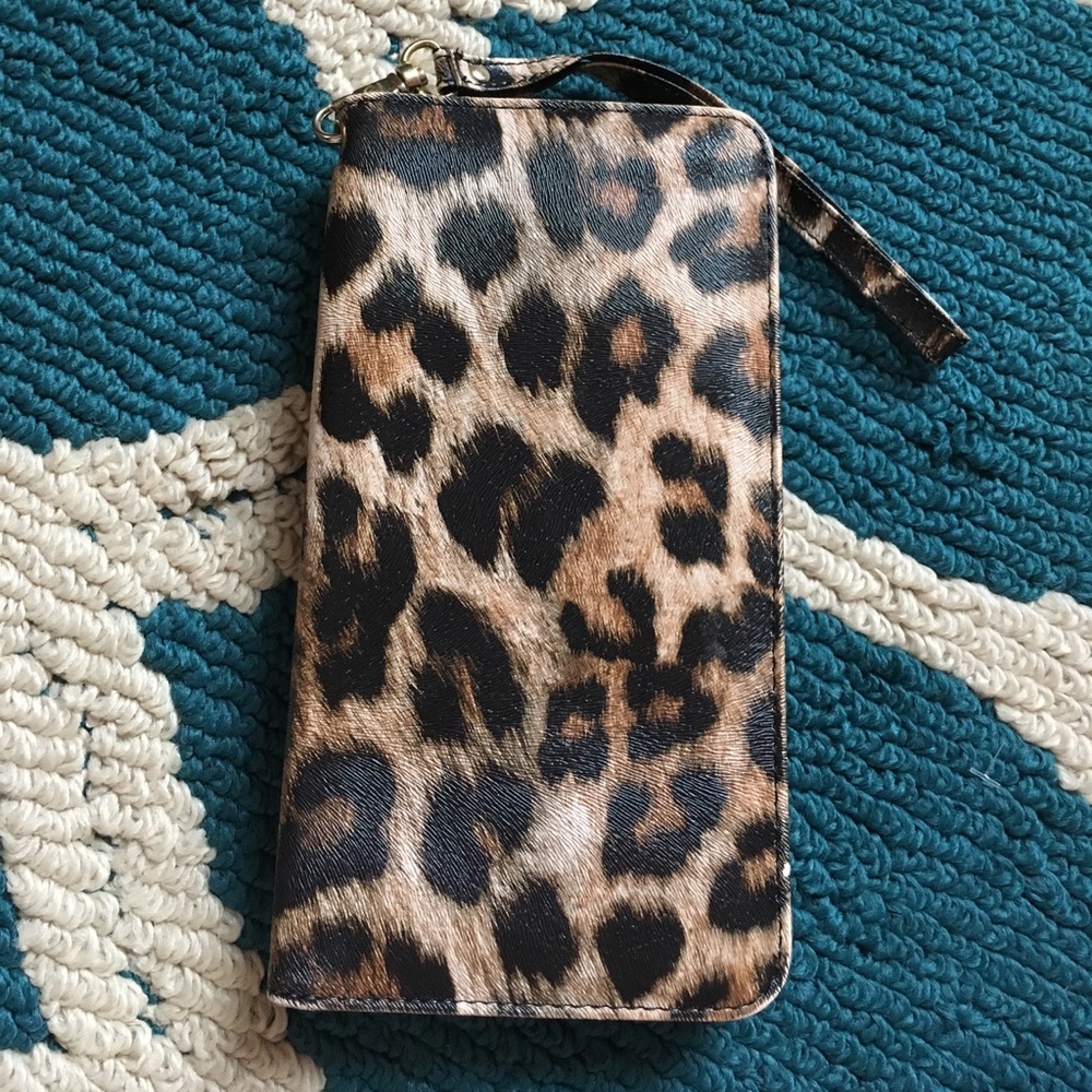 Leopard print wallet