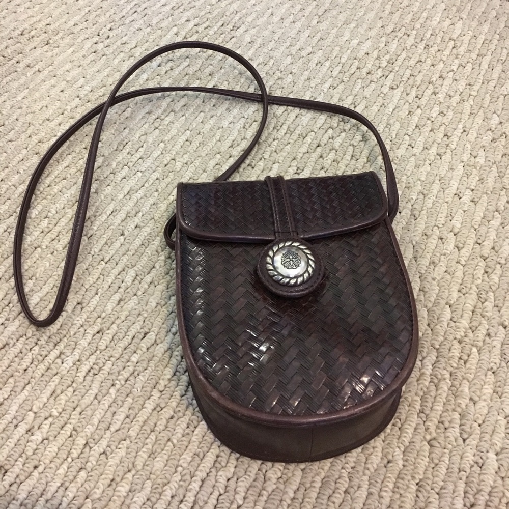 EUC Brighton Vintage Brown Leather Cross-body Bag