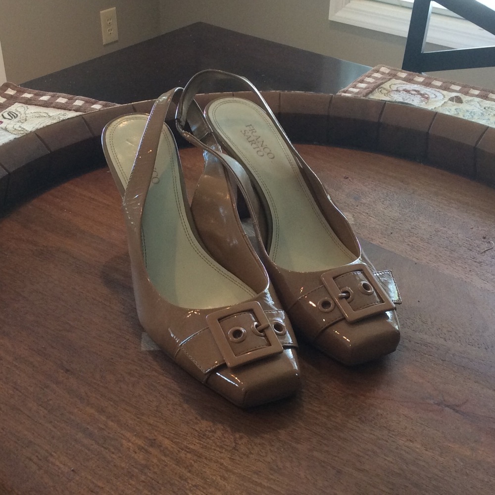 Franco Sarto patent leather business shoe.