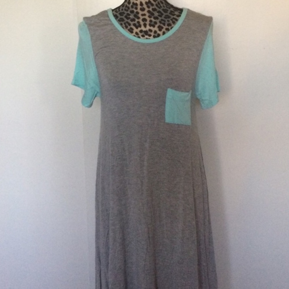 Grey and Blue LulaRoe Carly-Small