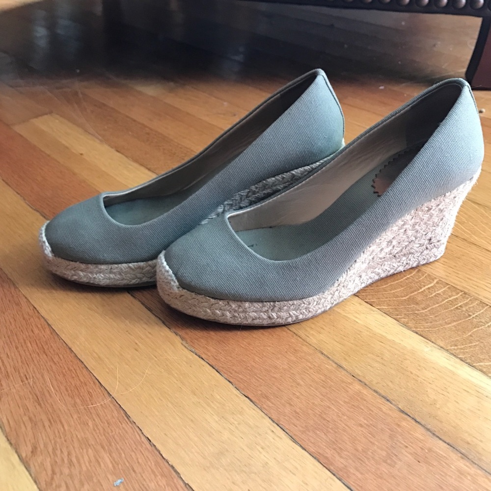 J Crew olive espadrille wedge