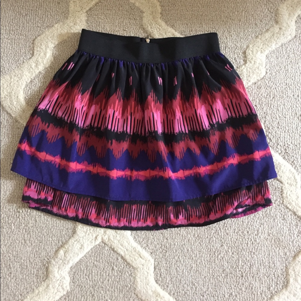 Multi colored mini skirt