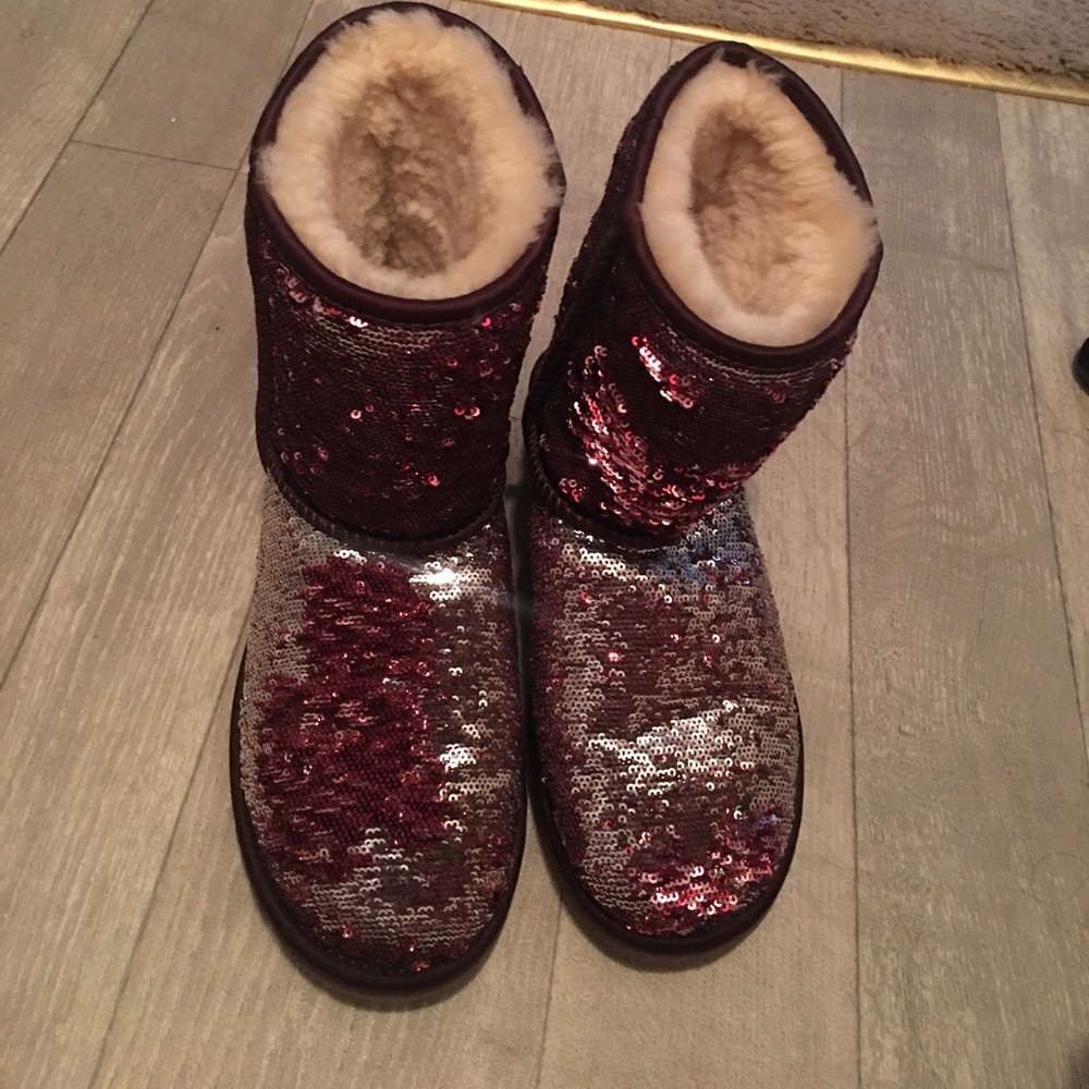 Uggs with reversible sequins