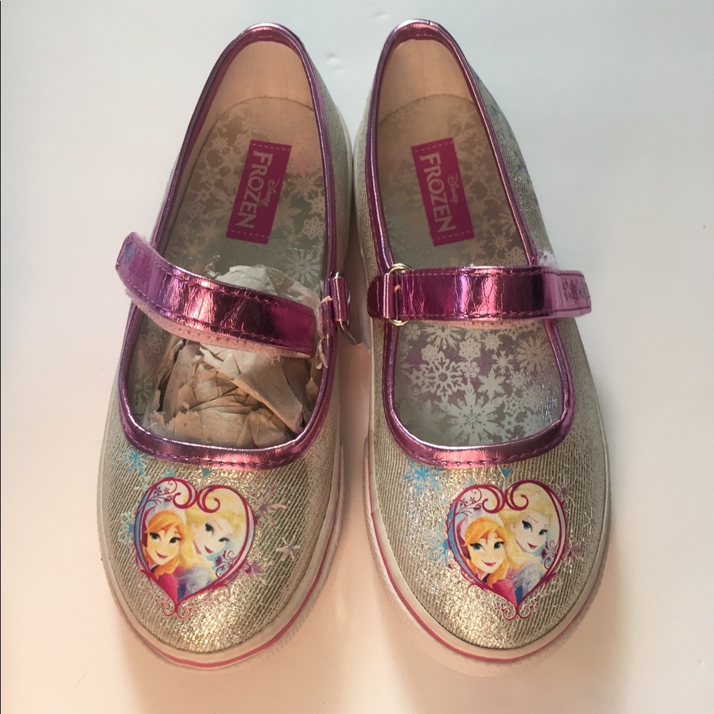 Girls Disney Frozen silver sneakers NIB