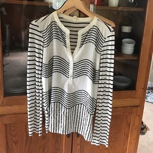 Anthropologie blouse with stripes