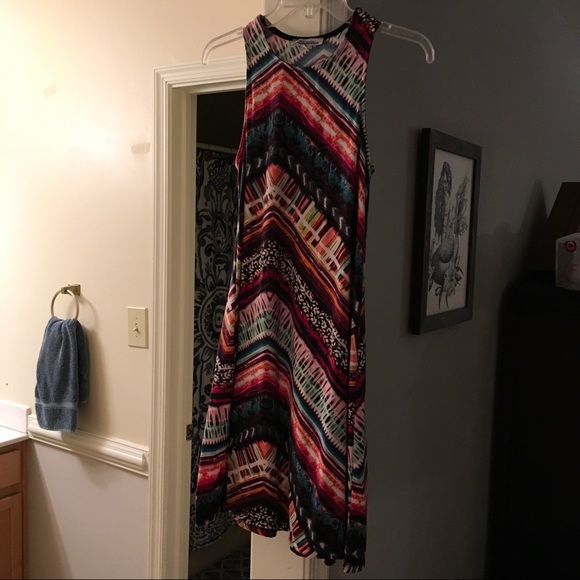 SOLD ....Multicolored jersey dress - Picture 2 of 3