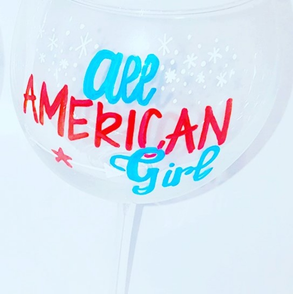 SUMMER SALE-MUST GOHAND PAINTED WINE GLASS