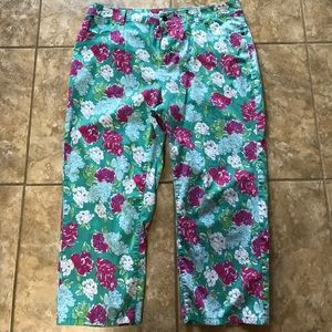Floral print capris