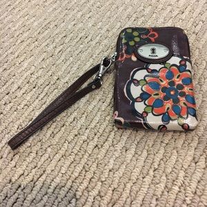 Fossil NWOT Key-Per Multicolor wristlet 5.5"x3.5"