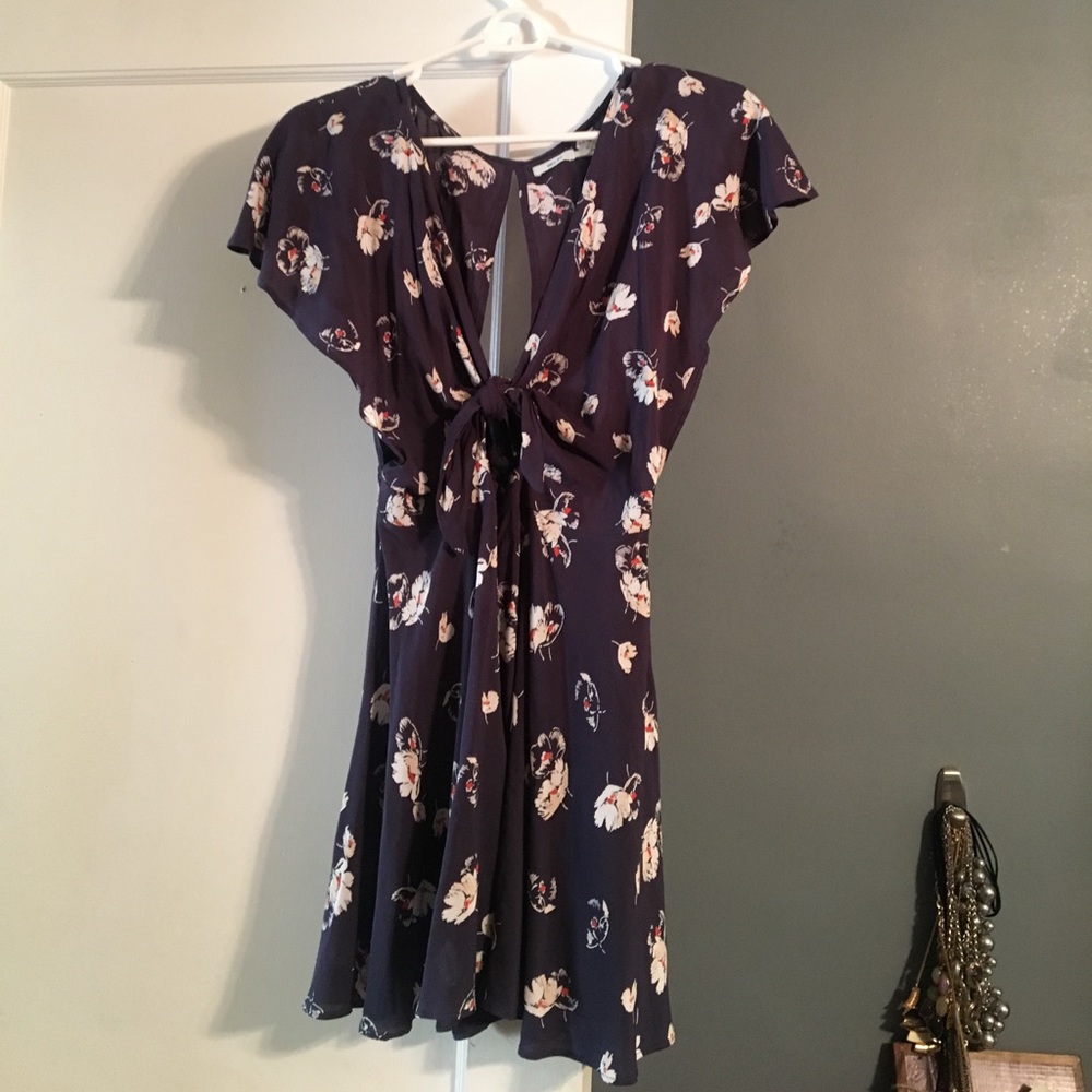 Urban outfitters front tie romper so M