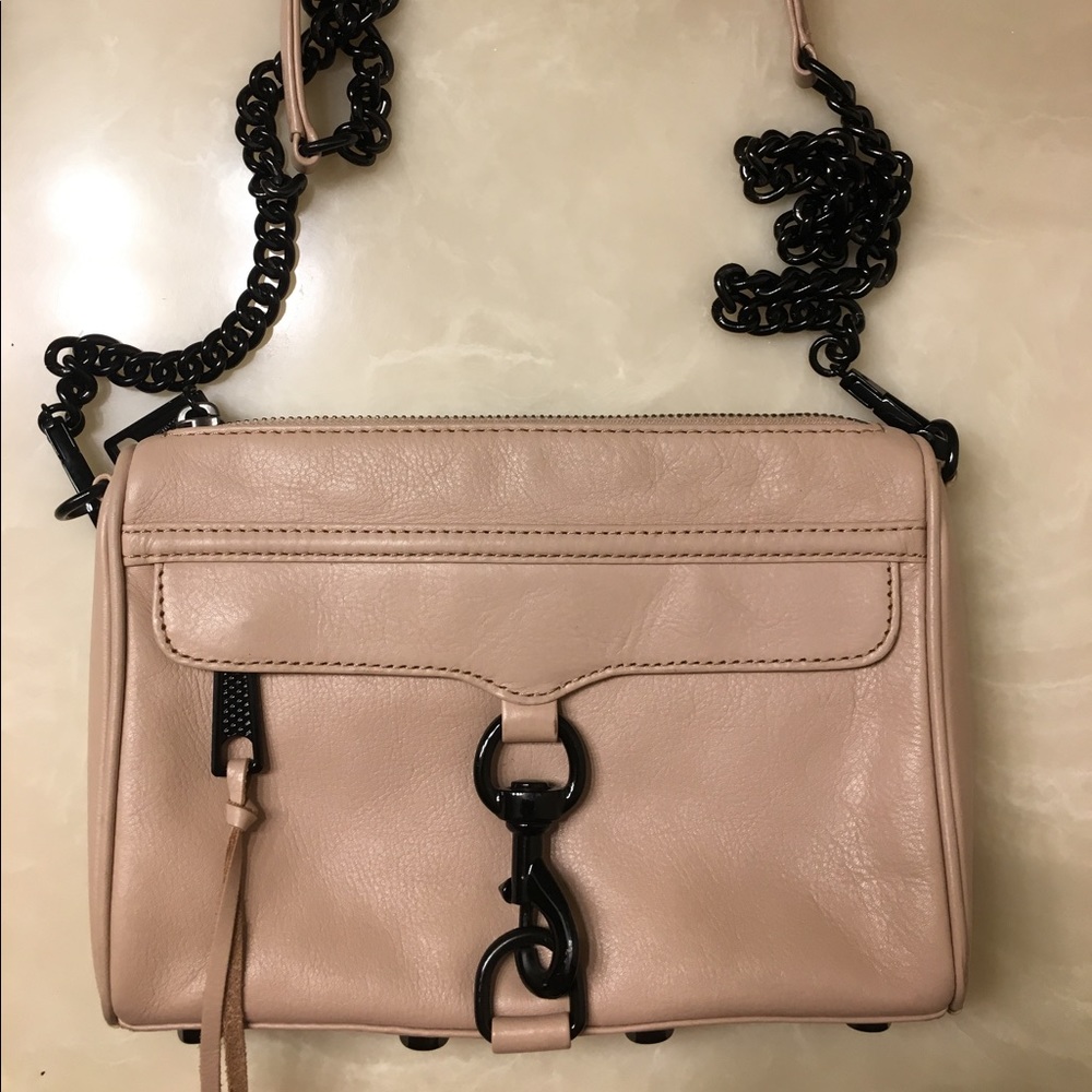 Rebecca Minkoff Mini Mac Pale Pink and Black