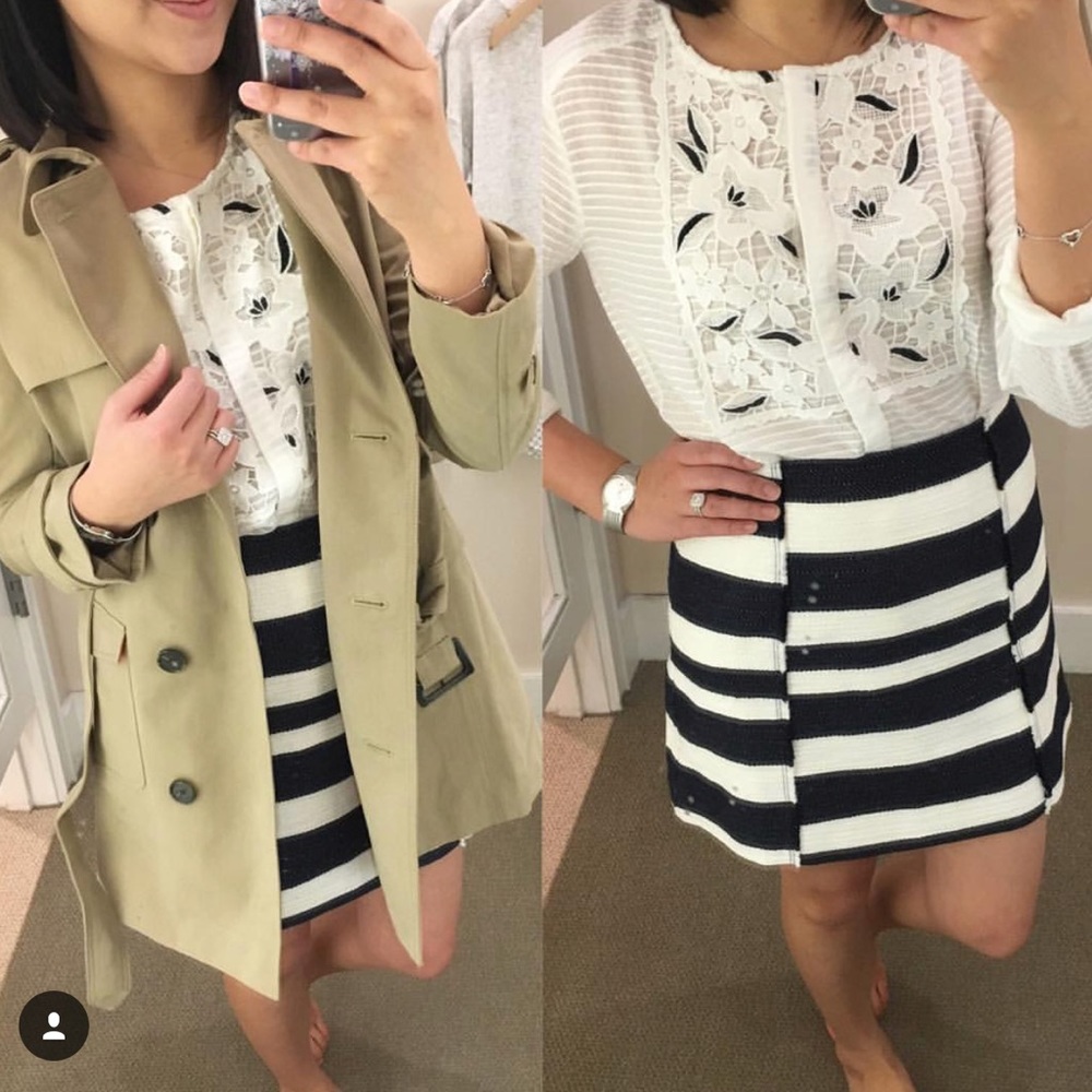 Loft white size XS blouse, as seen on blogger!