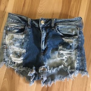 Distressed Jean shorts