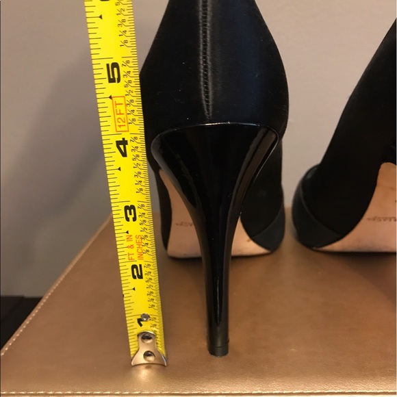 White House Black Market Satin Peep Toe Pumps - Picture 7 of 8