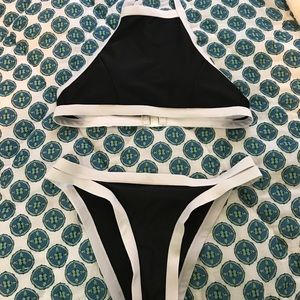 Black and white bikini