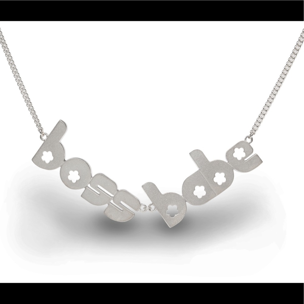 Sterling Silver Boss Babe Necklace