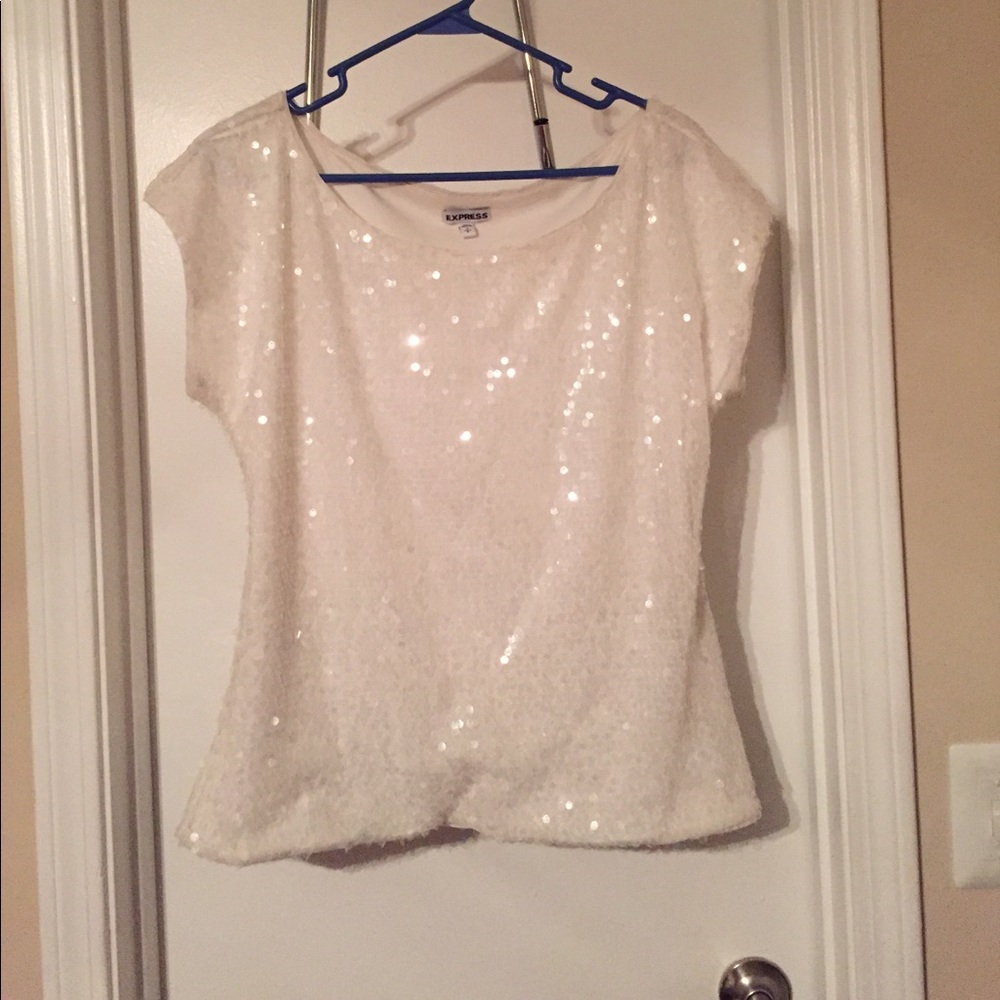 Express sequin top