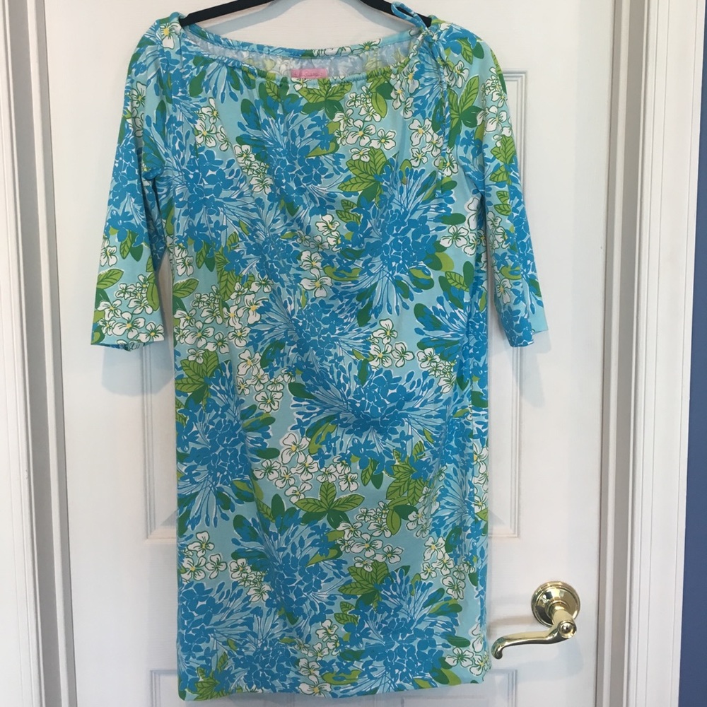 Lilly Pulitzer skye blue exbloomsion dress XS