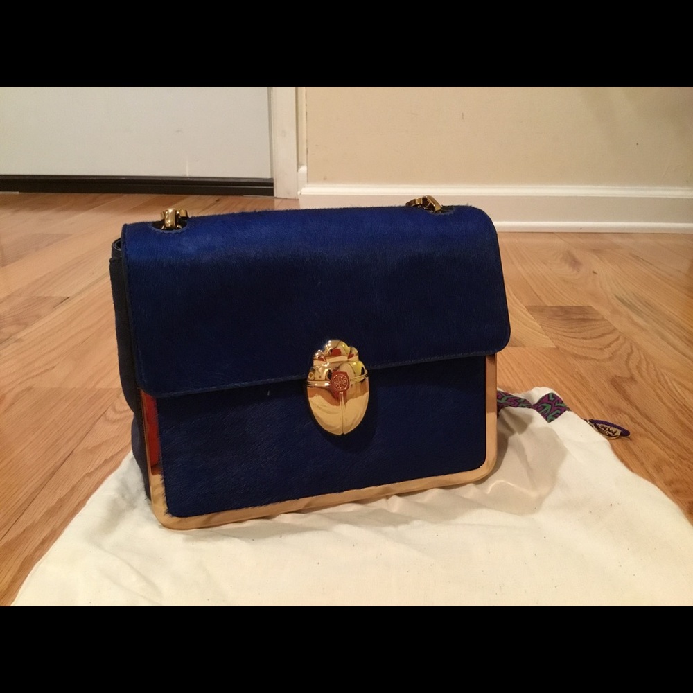SAWYER CALF HAIR SMALL SHOULDER BAG TORY BURCH.