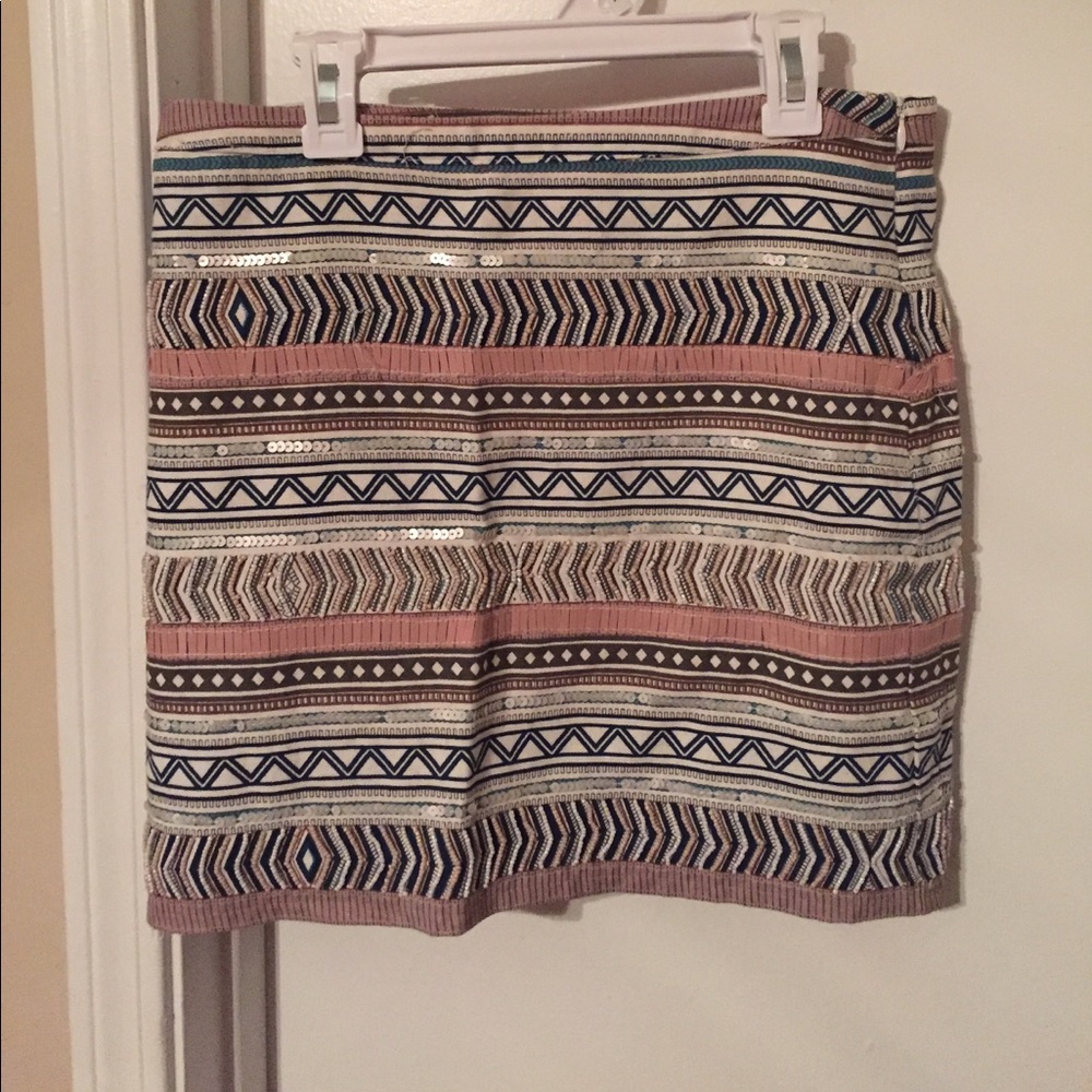 Beaded mini skirt