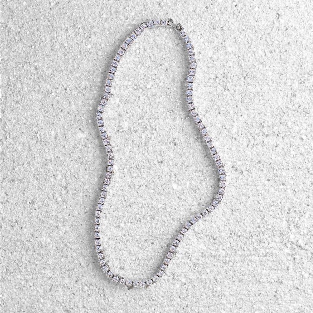 Silver Round Cut Tennis Chain