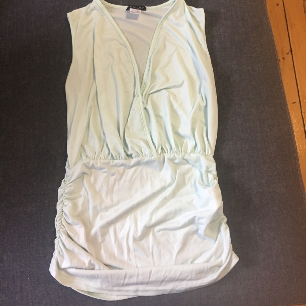 Venus brand very light green cross body tank top