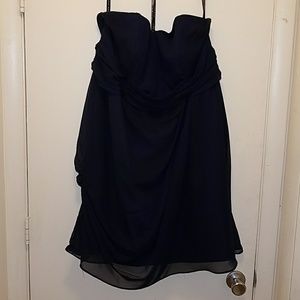 Navy Chiffon Bridesmaids gown