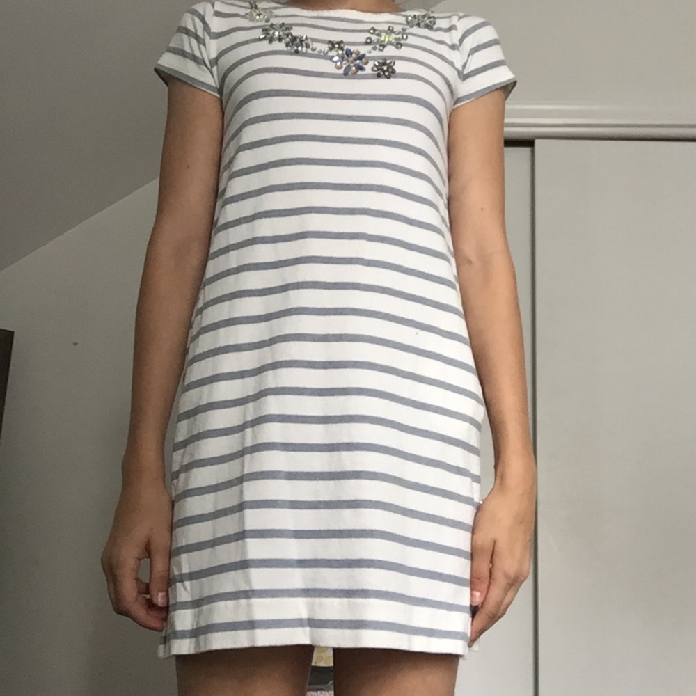 Crew Cuts Sparkle Striped Dress