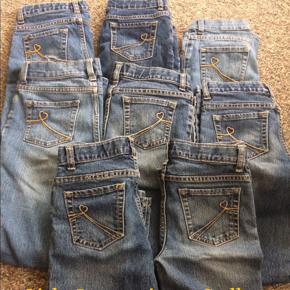 8 pair girls jeans