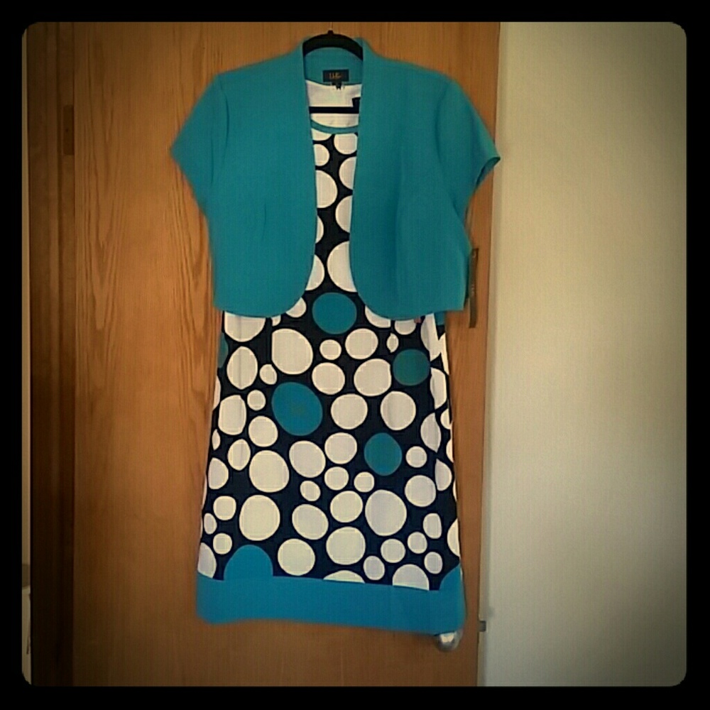 NWT Polka Dot Shift Dress with Matching Jacket