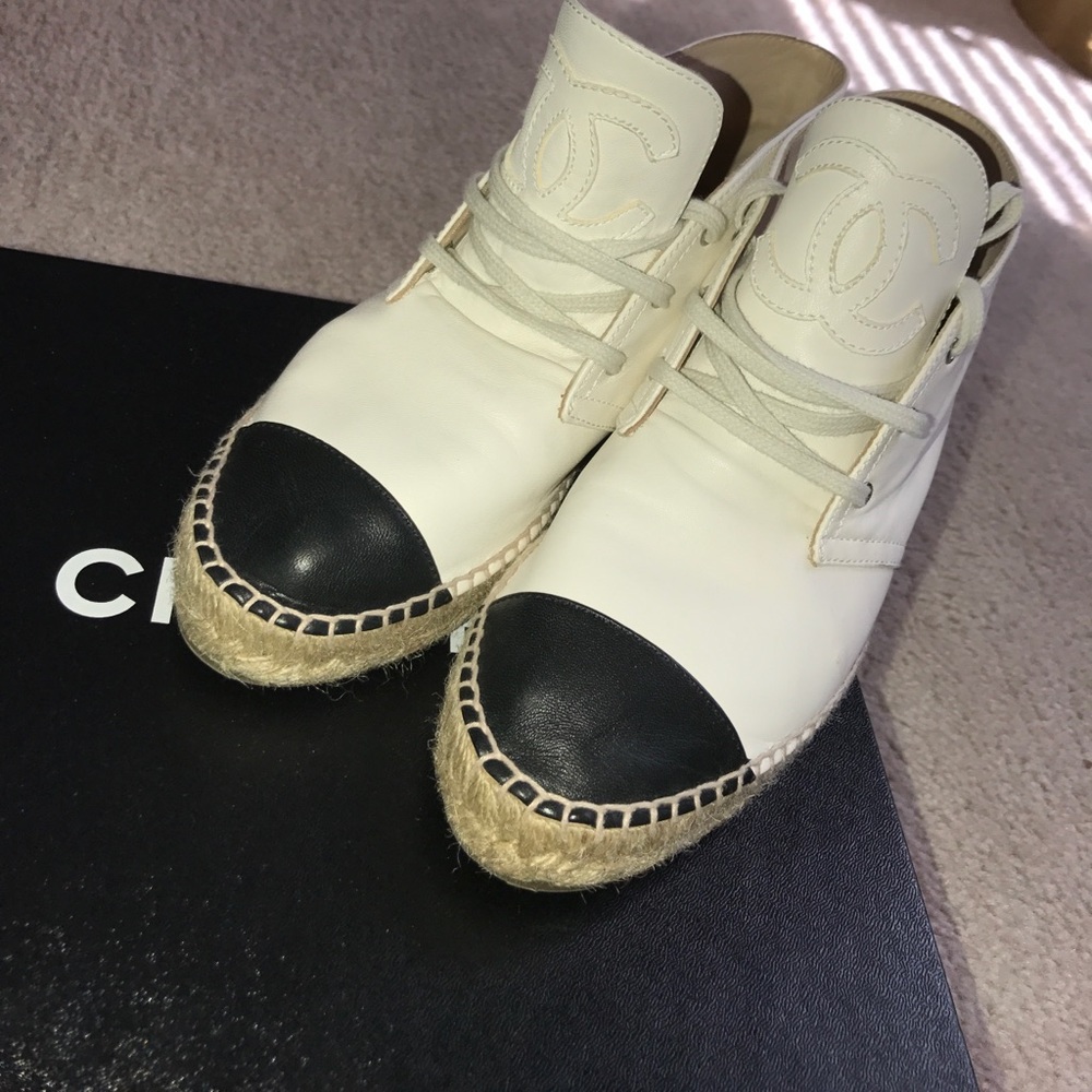 Chanel high top espadrilles