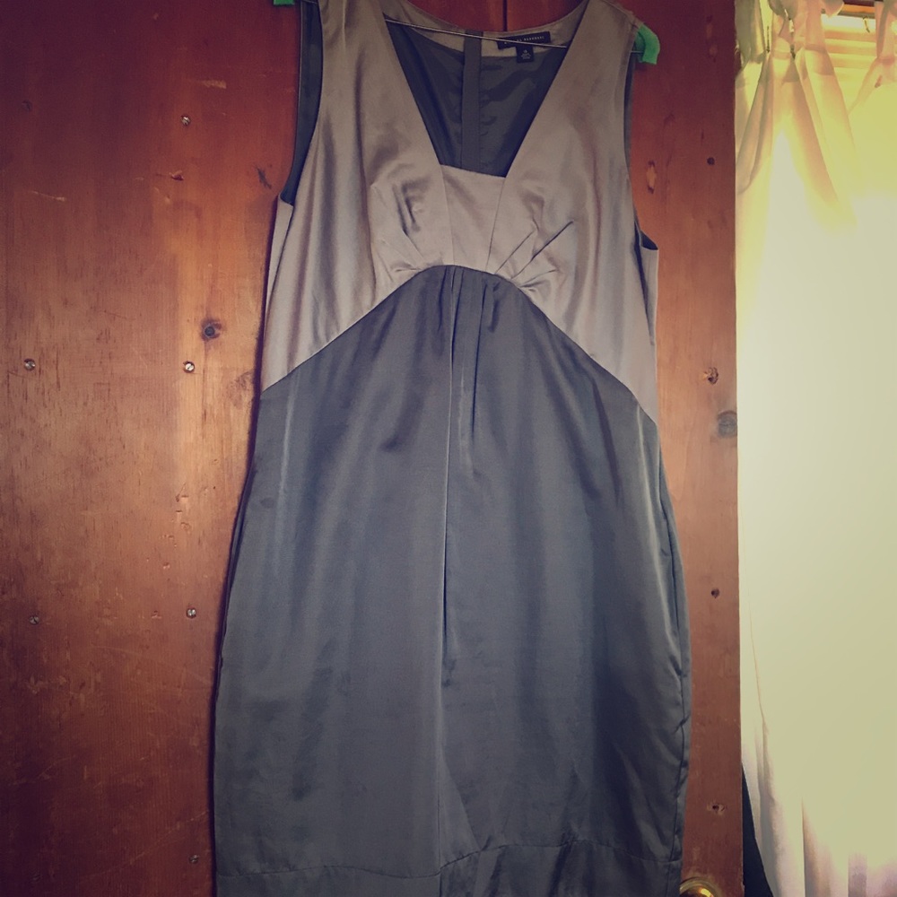 Grey Silk Dress
