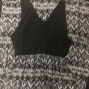 Black & White Print Maxi Dress