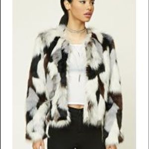F21 Fuzzy Faux Fur Jacket