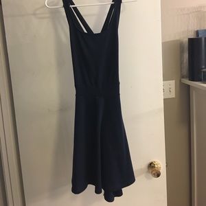 Navy flowy dress