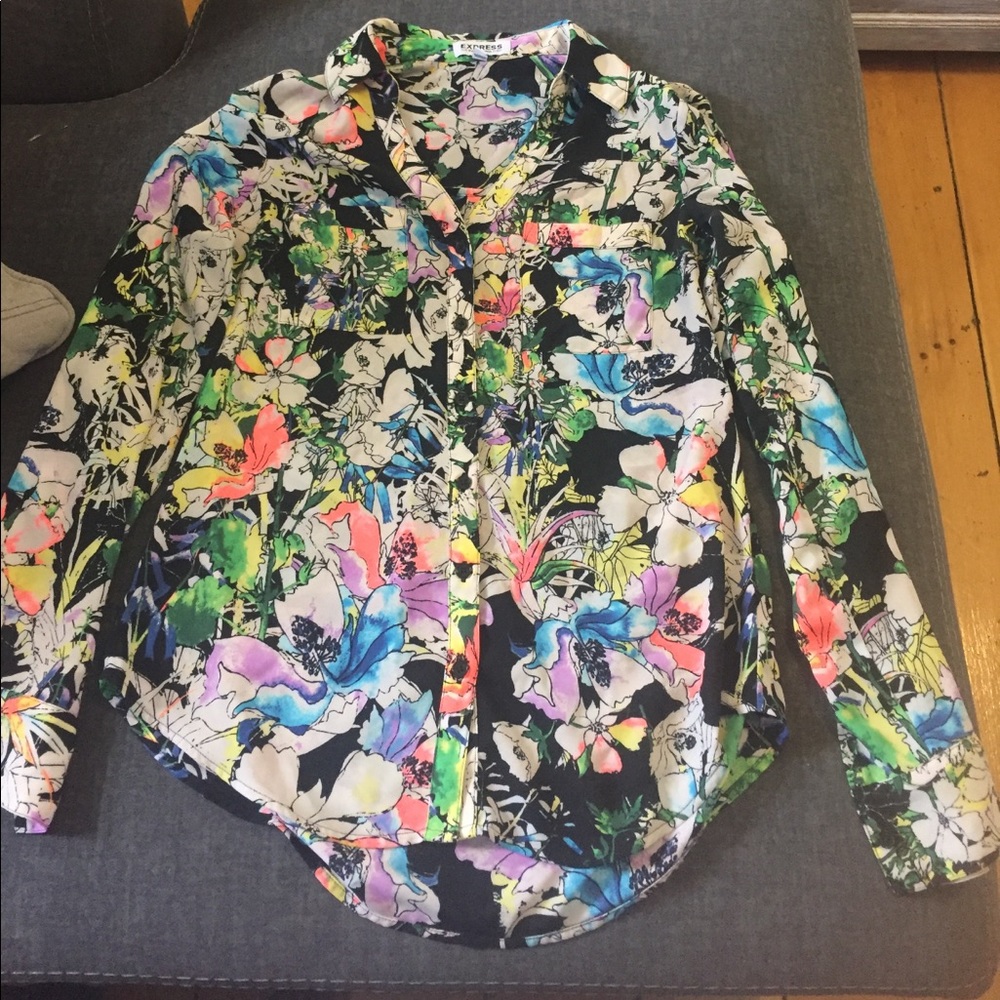 Multicolored Express dress shirt