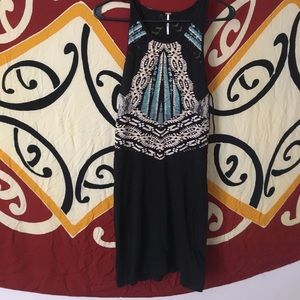 Beautiful tight blue/black/white designed dress