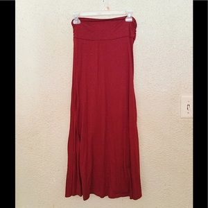 Maroon Maxi Skirt