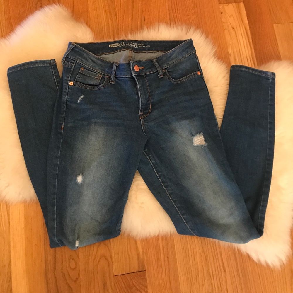 Old Navy The Rock Star Mid-Rise Skinny Jeans