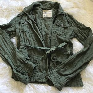 AEO thin, army green jacket