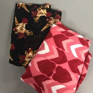 Valentine leggings 2 pr