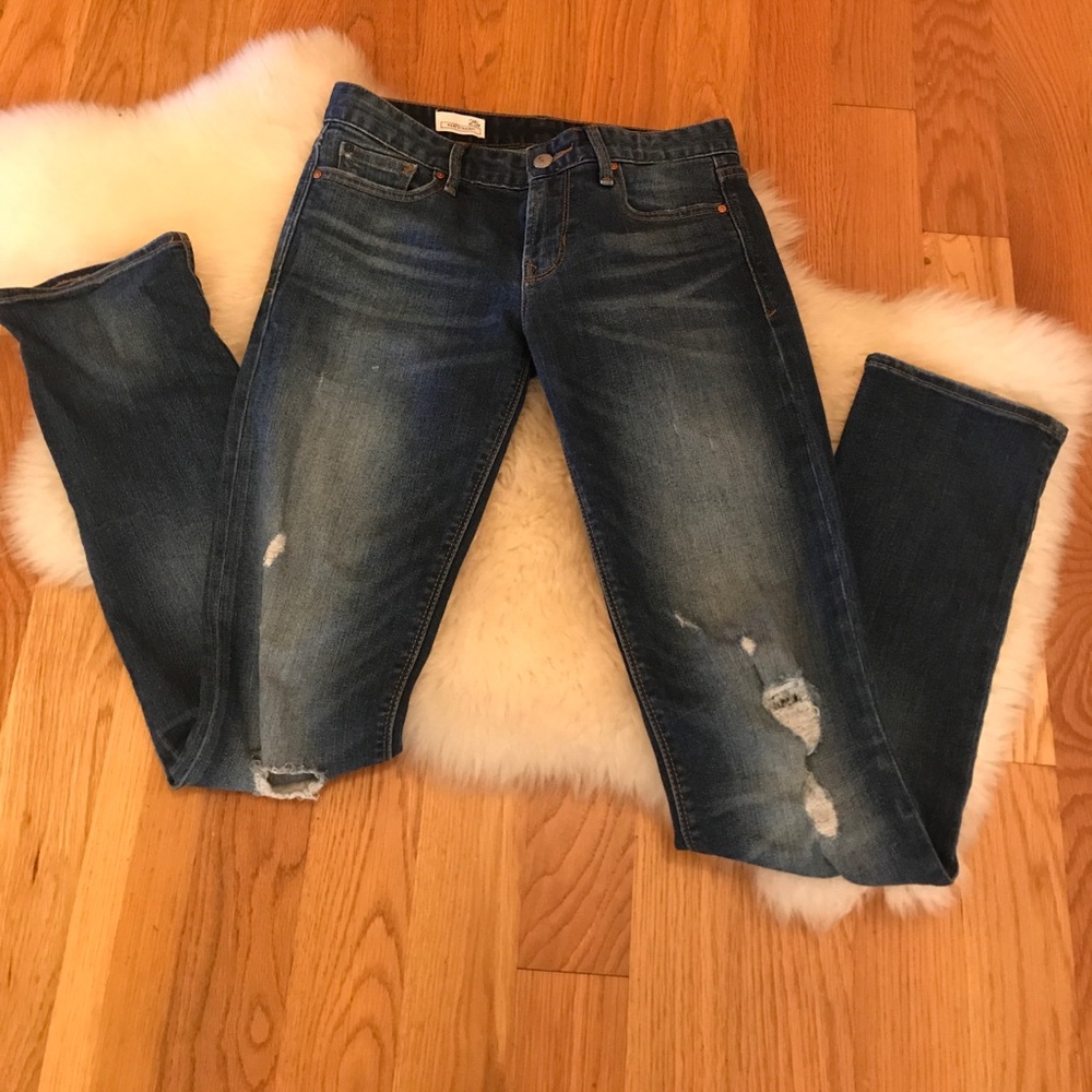 Gap Jeans Distressed Real Straight