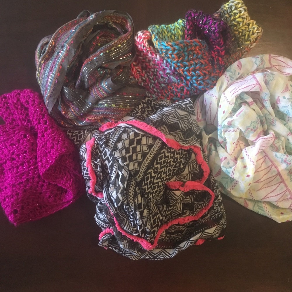 5 scarves!!!