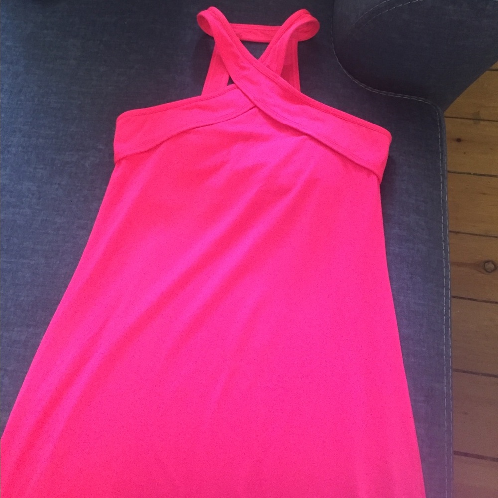 Fabletics bright pink dress
